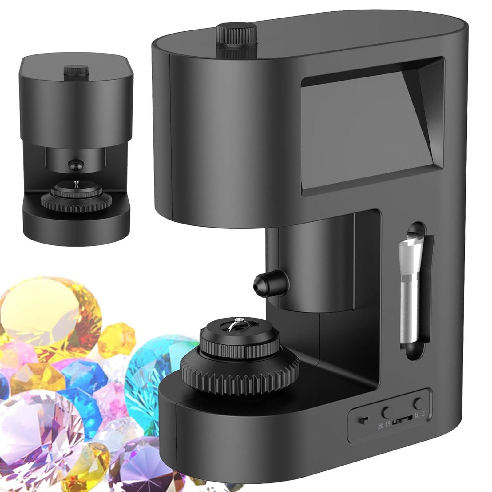 Microscopio Digitale per La Visualizzazione di Iscrizioni su Diamanti, Ingrandimento 30-200x, con Doppio Schermo LCD E Luce LED, Ideale per Test su Diamanti E Ispezione Tessile
