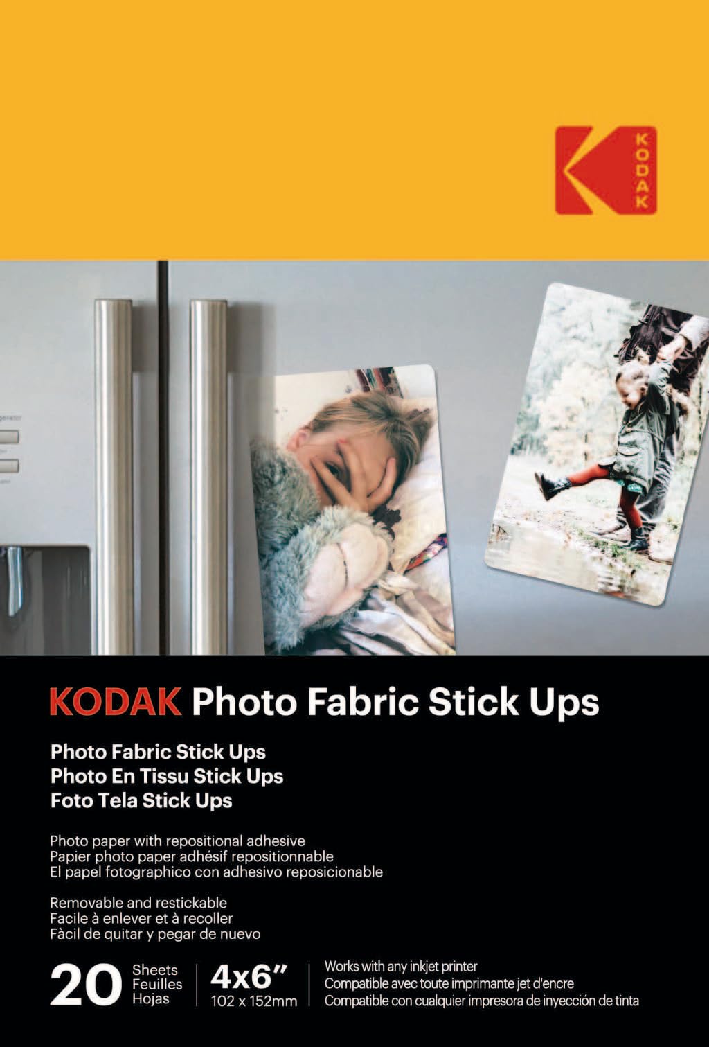 KODAK Photo Fabric Stick Ups 4x6"