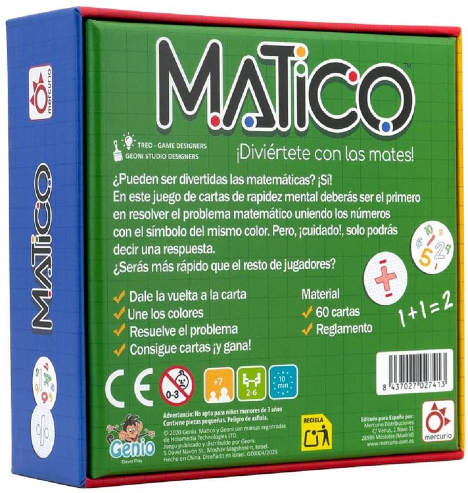 Juego de Cartas Matico