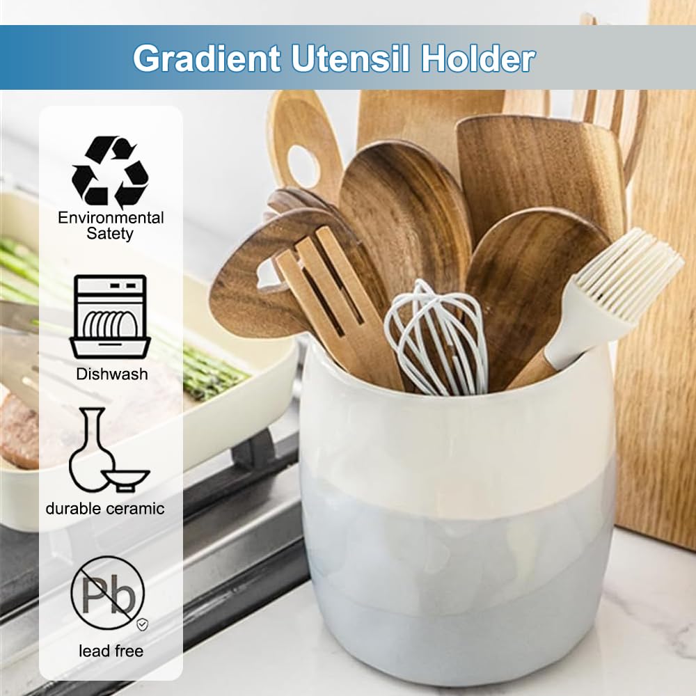 Porta Utensili da Cucina, Organizzatore per Piano di Lavoro, Portautensili per la Decorazione della Casa, Regalo Perfetto, 5.3 Pollice