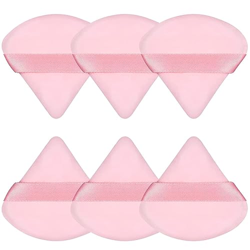 Korintin 6 esponjas de maquillaje triangular, esponja de maquillaje suave para polvo mineral suelto, polvo corporal, esponja de maquillaje cosmético