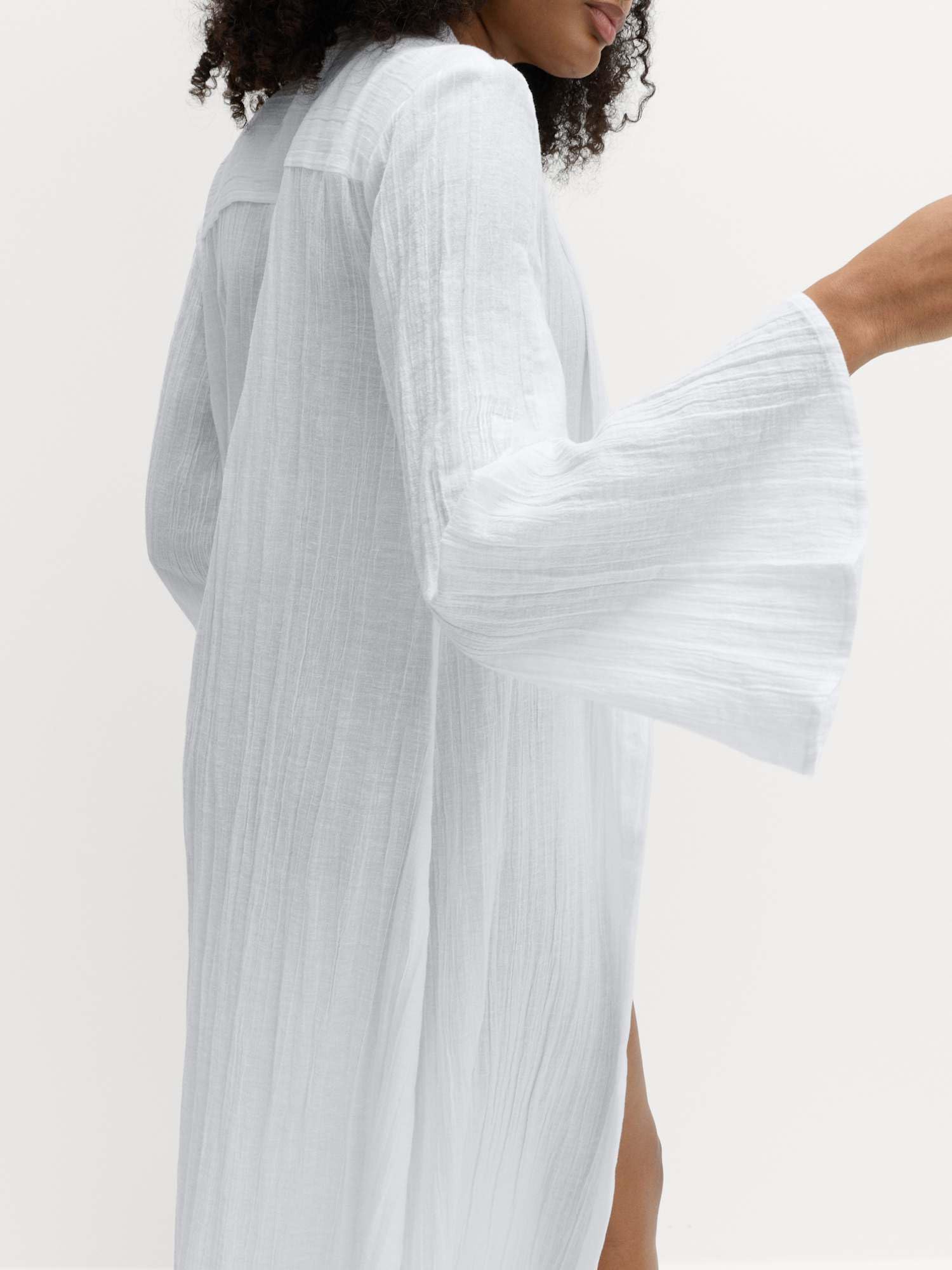Marks & Spencer Robe Chemise midi en Coton avec Lin