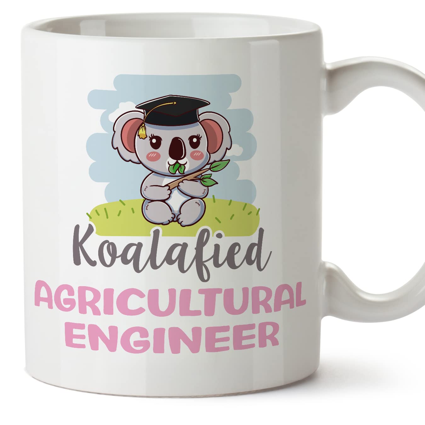 MUGFFINS Agricultural Engineer Woman Mug - in English - Koalafied - Funny Gift for Colleagues - Ceramic 11oz Mug