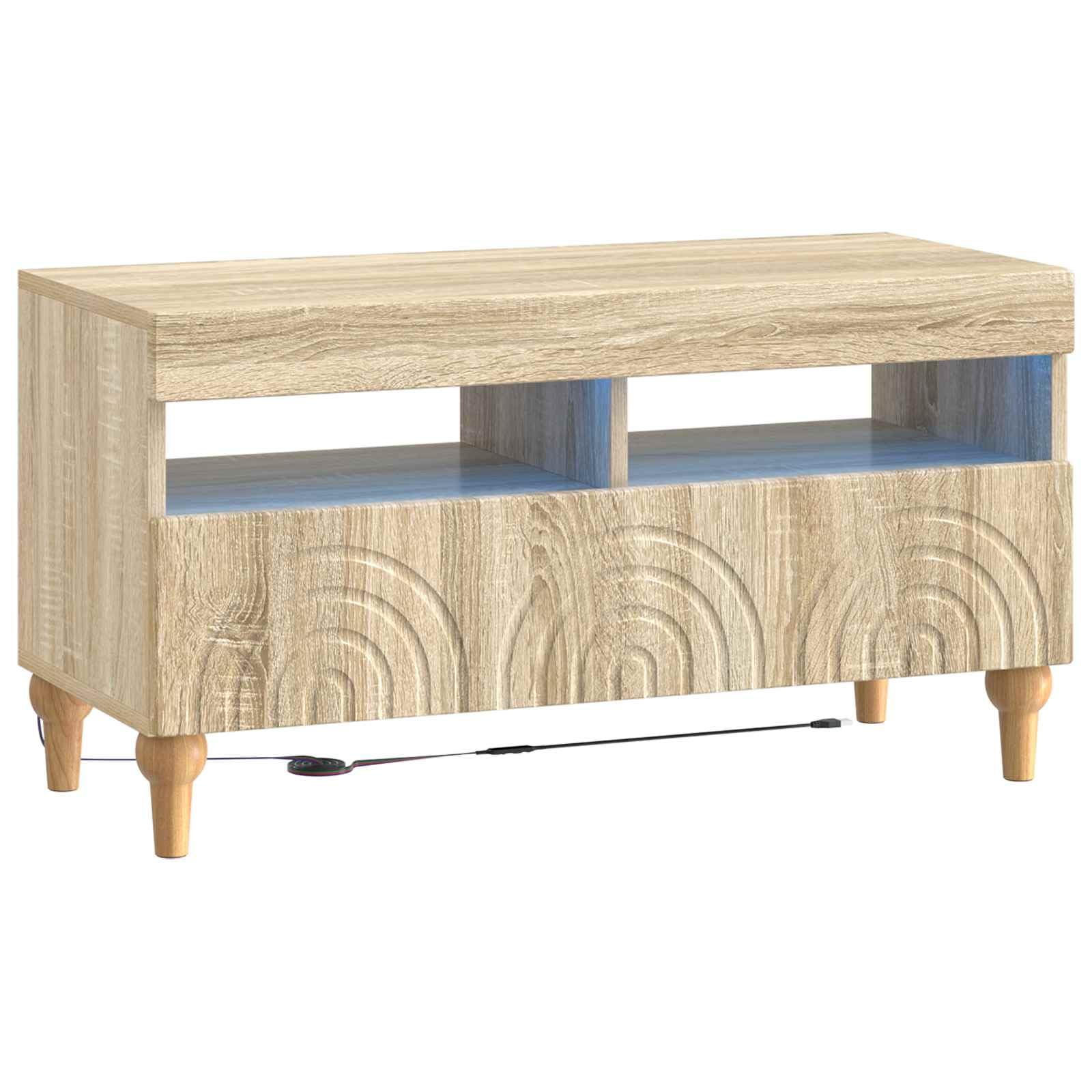 3 piezas de madera de roble Sonoma con puertas batientes