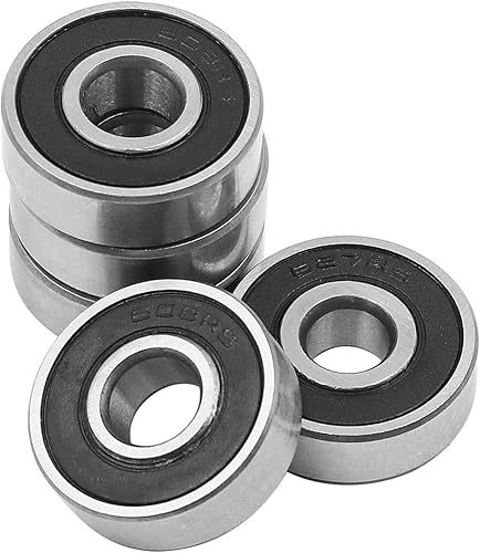 Miniatura 5 de NUZAMAS 608-2RS - 20 rodamientos de bolas con doble goma sellada en miniatura, rodamientos de bolas de ranura profunda, patines en línea, patinaje