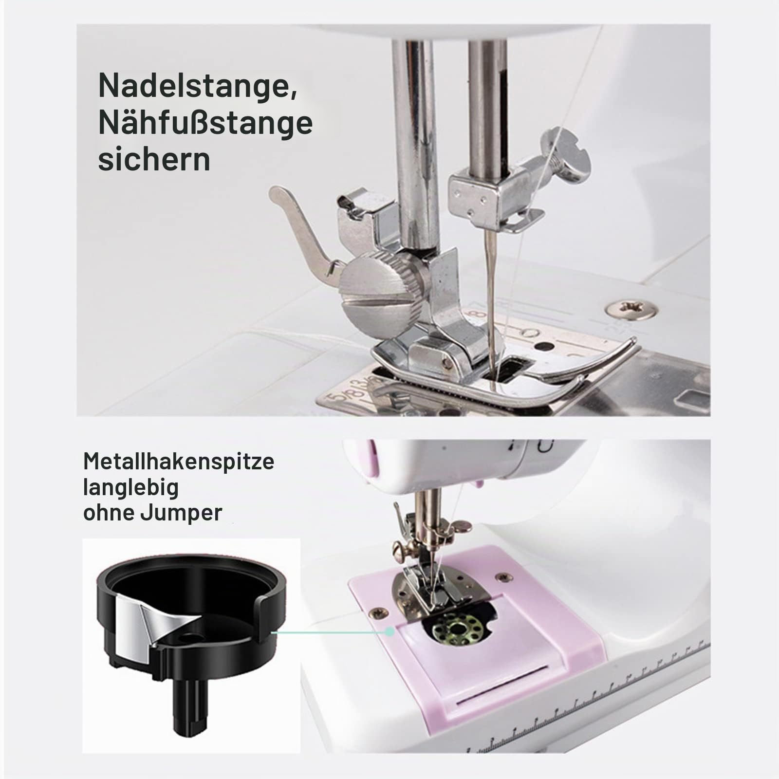 LetCart Mini Nähmaschine für Kinder & Anfänger, Tragbare Elektrische