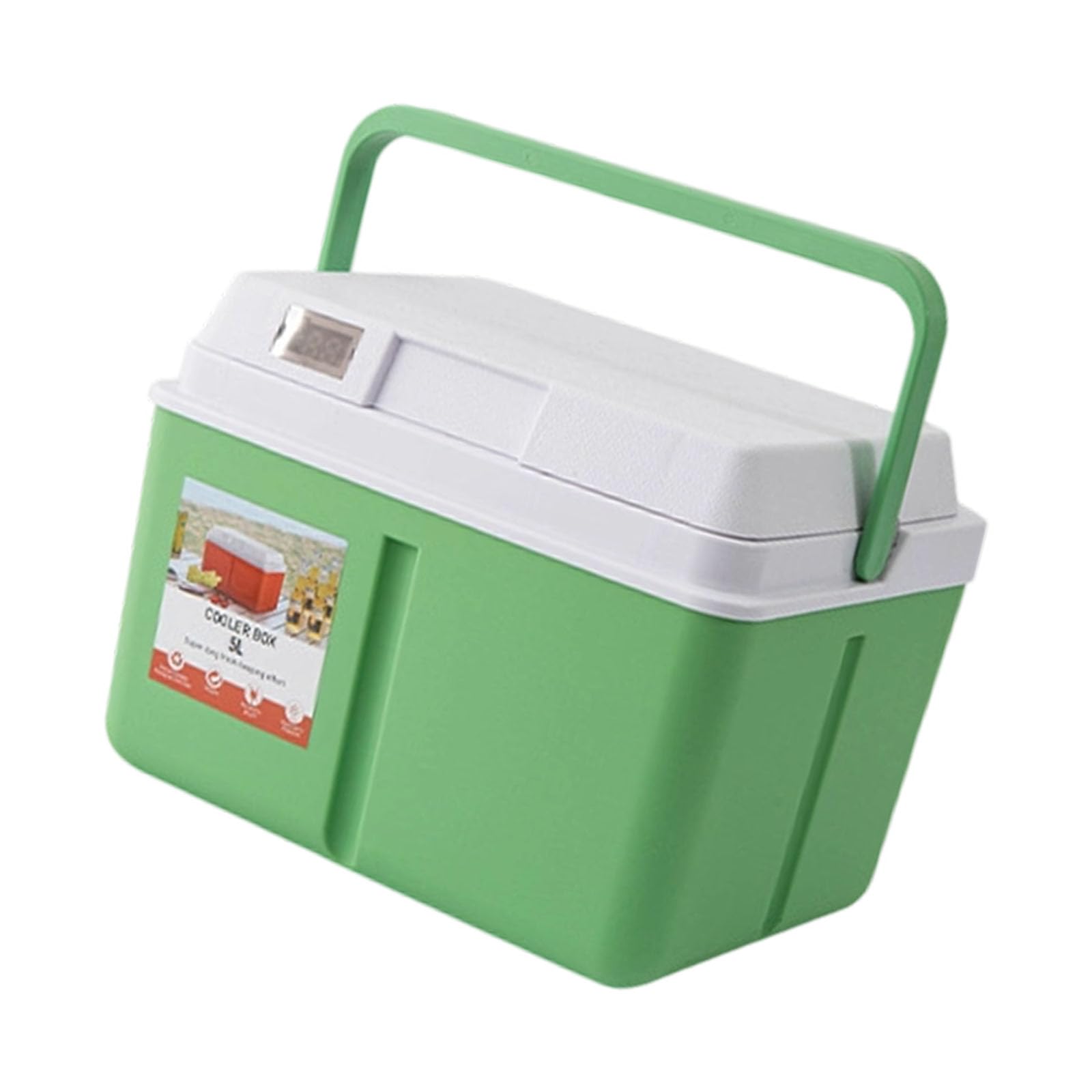 Borsa termica per alimenti con monitor della temperatura, conservazione di raffreddamento portatile per escursioni, picnic, viaggi in auto e campeggio, scatola di raffreddamento isolante, borsa