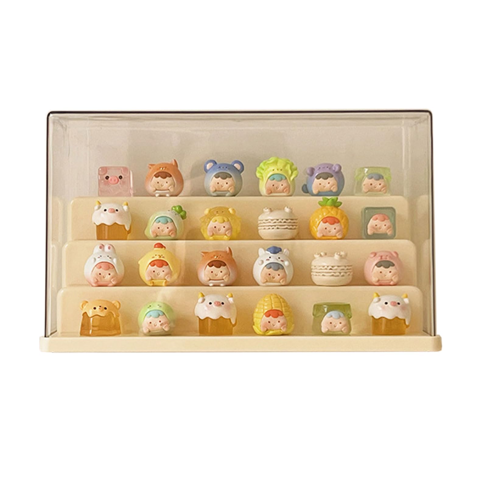 Psdndeww Yellow Acrylic Display Box For Model Figurines Sturdy Acrylic Display Holder Box For Model Figurines And Collectibles