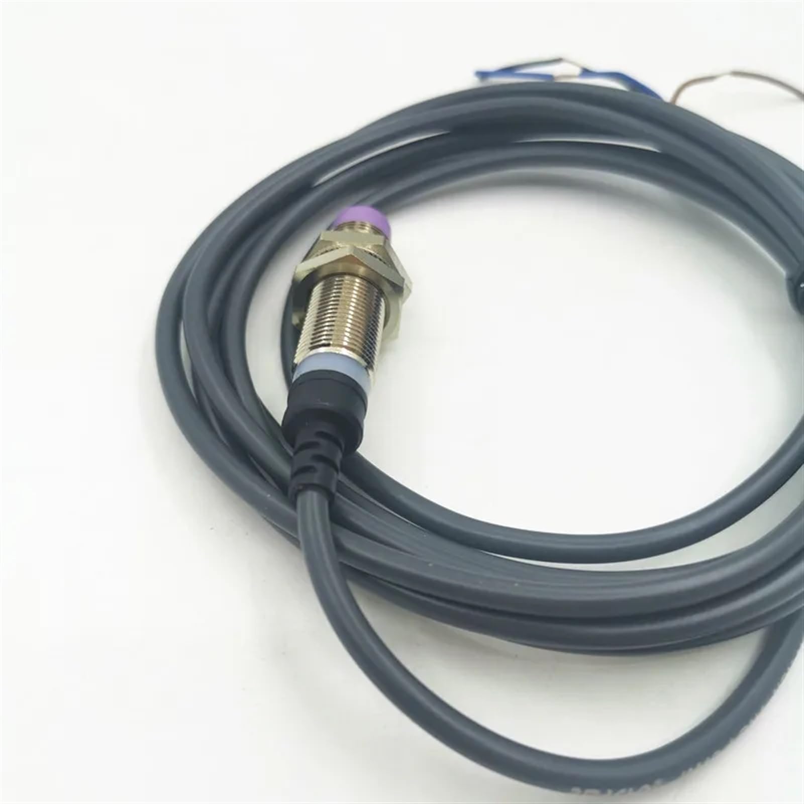 5 uds M12 interruptor de Sensor inductivo de proximidad no empotrado caja de latón DC 10-30V 200mA NPN/PNP NO/NC/NO + NC DC/AC distancia de 2 cables 4mm(PNP NC IM12-4-DPB)