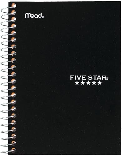 Mead 06180 Cuaderno de 2 materias con encuadernación de alambre, regla universitaria, 9 12 x 6, 100 hojas, surtido