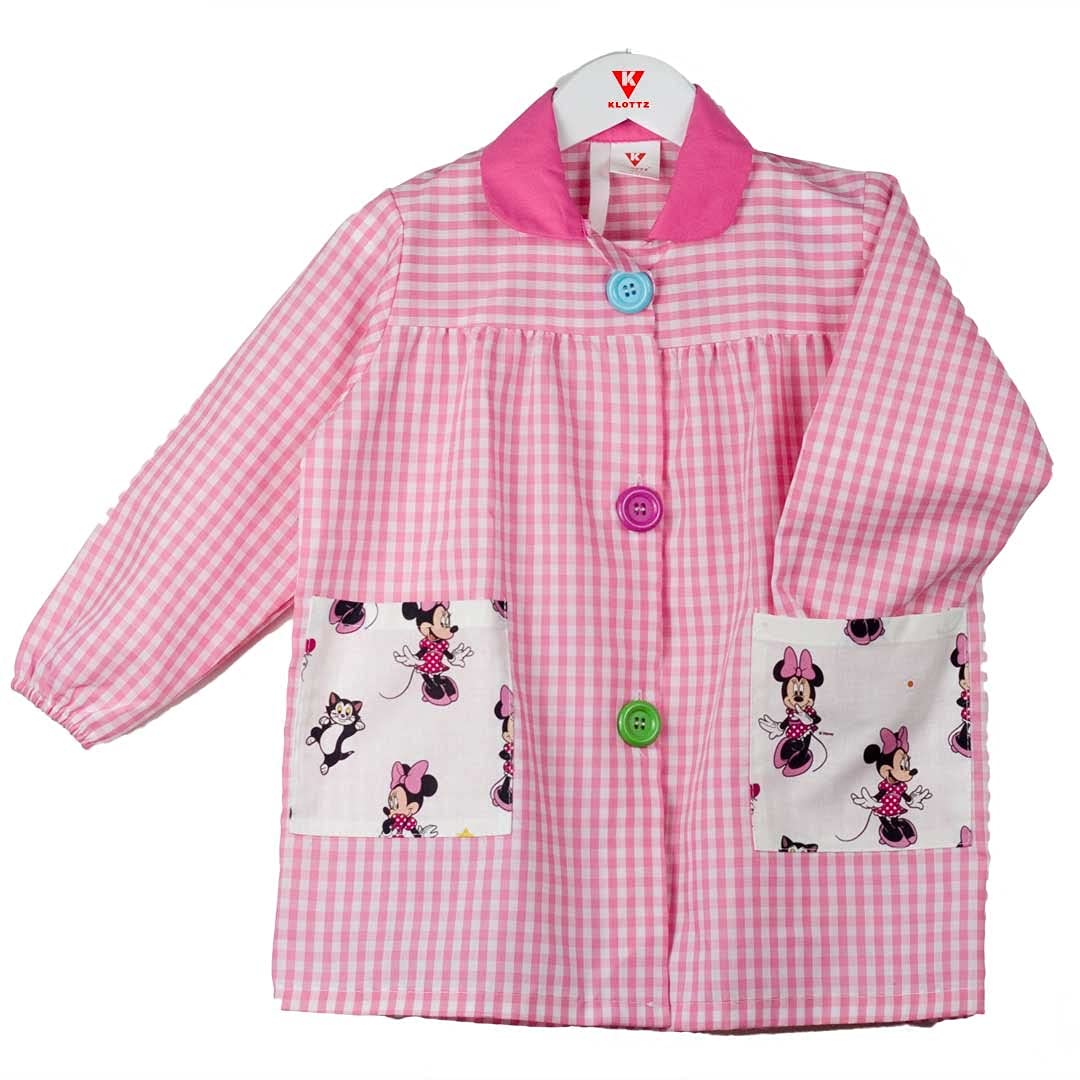 KLOTTZ MINNIE - Babi guardería bolsillos de tela Minnie Niñas color: ROSA talla: 1