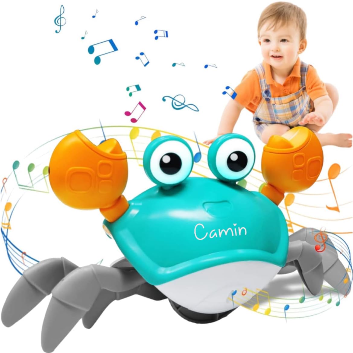 Camin Crawling Crab Toy Baby Musical Kids Toy with LED Lights & Rechargeable Battery | Interactive Early Learning and Entertainment Toys for Kids Toddlers & Infants (B0CQWVMPQX) Amazon Price History, Amazon Price Tracker