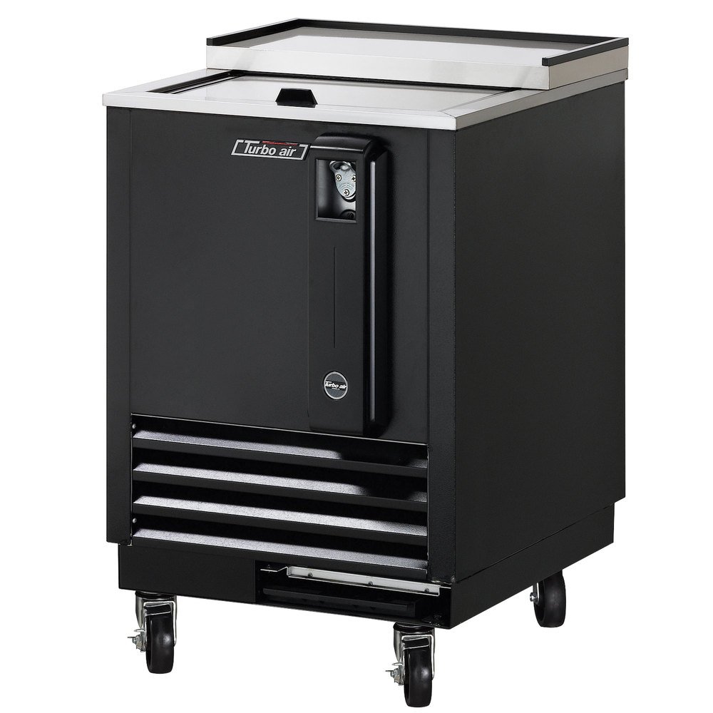 3 cu. ft. Bottle Cooler with Forced Air Cooling System High Density PU Insulation PE Coated Dividers Efficient Refrigeration System and Stainless Steel Construction: Black by