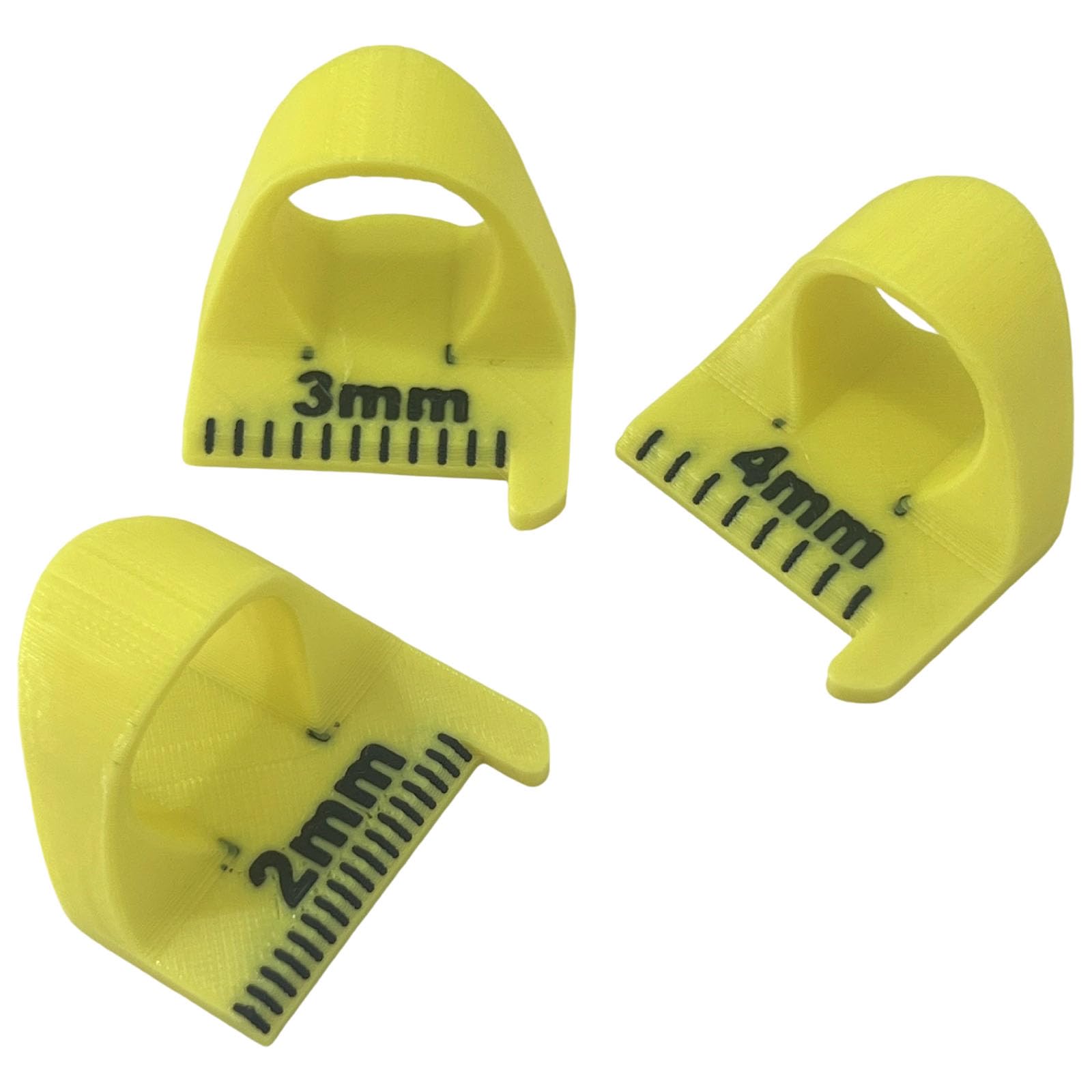 Yrohgkpn Lemon Yellow 3Pcs Quilting Ruler Finger Patchwork Stitching Aid Sewing Measuring Tool Finger For Stitching 2Mm 3Mm 4Mm Single Tooth Set