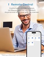 Meross WiFi Okos Konnektor Energiafogyasztás Méréssel - Alexa és Google Home Kompatibilis Időzíthető Távirányítható Aljzat, 16A 3840W, 2db F 5
