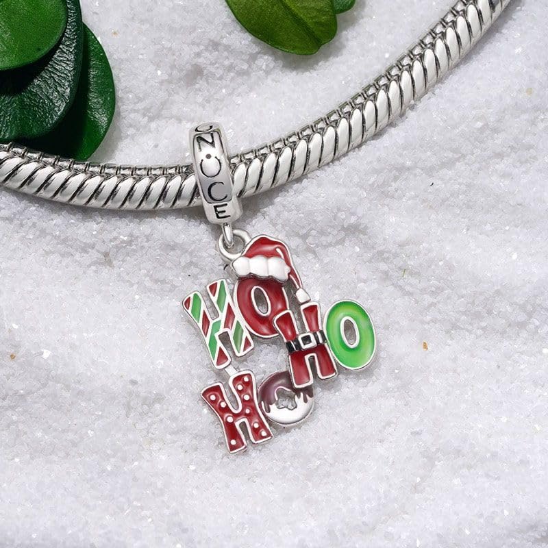 Image of GNOCE Christmas Charm Silver Plated & Sterling Silver Bracelet Gift