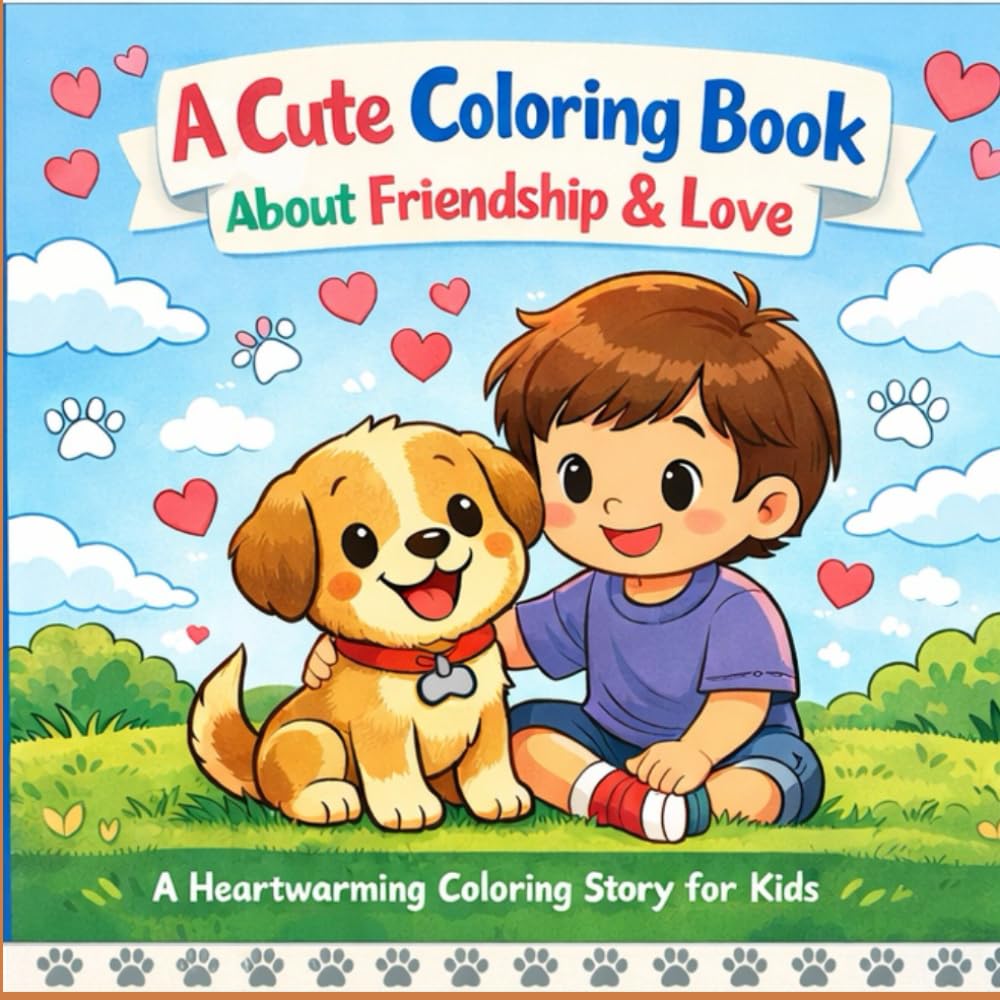 A Cute Coloring Book About Friendship & Love