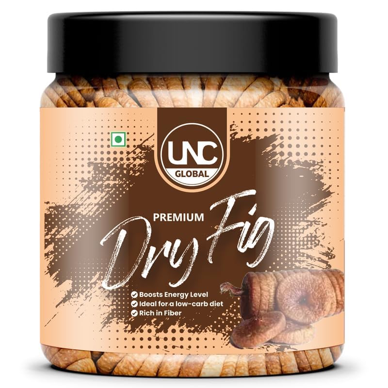Image of UNC GLOBAL Premium Dried Figs 500 G | Sweet Afghani Anjeer I Low in Fat | Healthy Anjir Snack I Rich Source of Vitamins Dietary Fiber & Iron | Anjeer for Juice Drink
