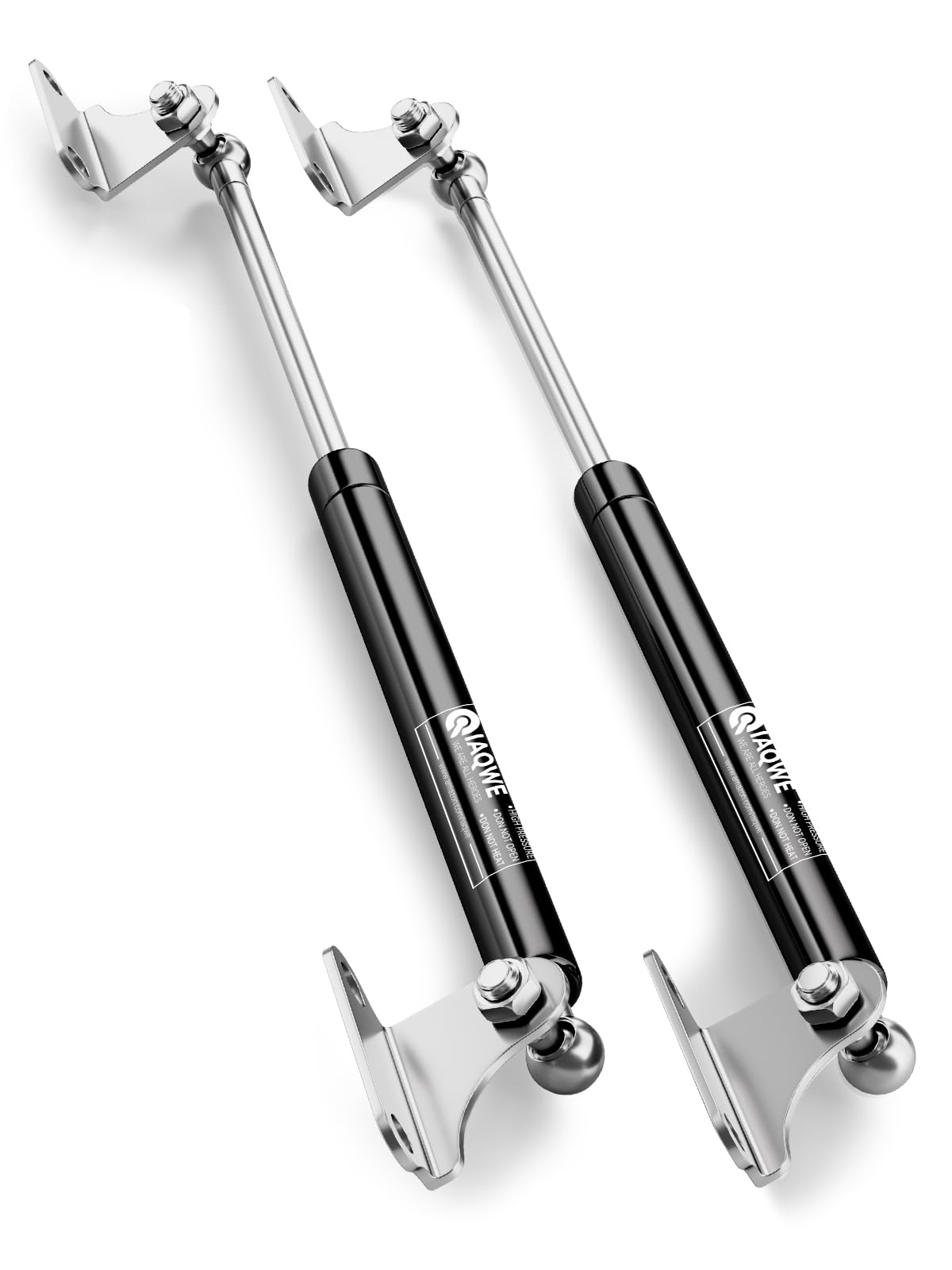 IAQWE 20 Inch 200Lb/889N Gas Struts Spring Shocks with L-Type Mount Brackets for Queen King RV Bed Murphy Bed Heavy-Duty Tool Box Cabinet Trap Door Floor Hatch Lid Truck Canopy Cover Trailer 2pcs by