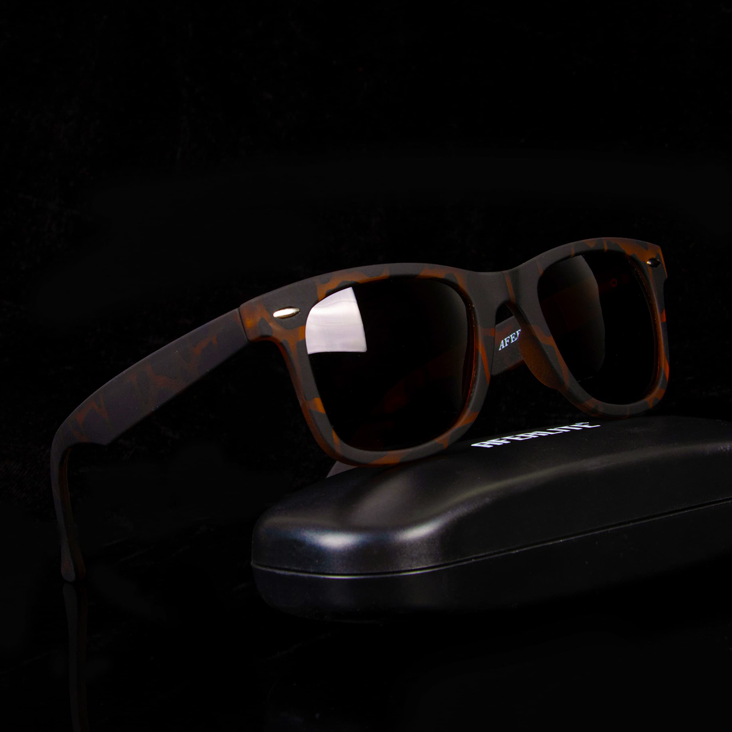 Aferlite® Unisex Polarized Printed Stylish Design Sunglasses UV400 (Free Size) (Leopard Brown) 2