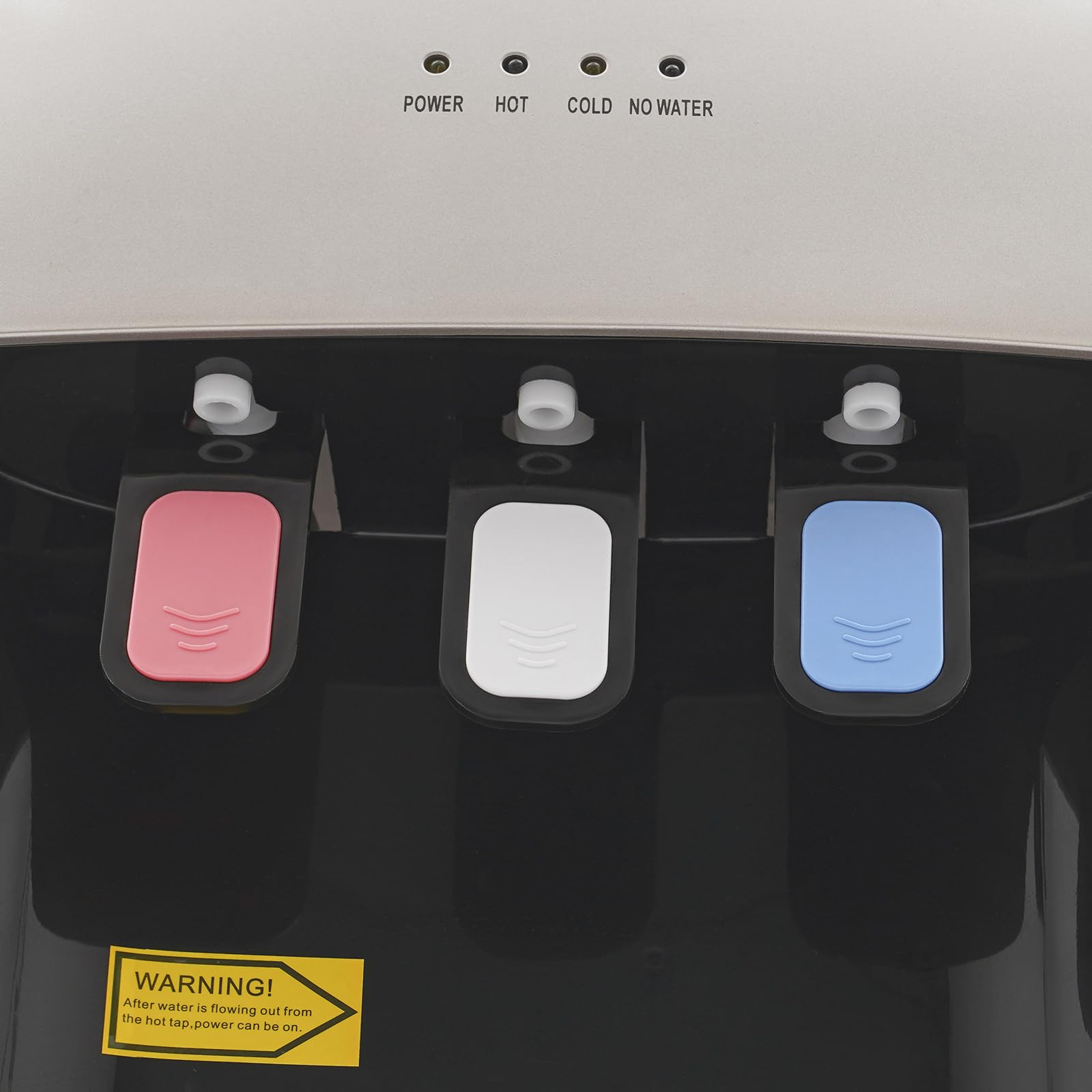 Hot Cold & Cool Floor Standing Water Dispenser, 110V Bottom Loading Water Cooler Dispenser, Hot(85-95?/185-203?), Cold(10-15?/50-59?) Bottom Mounted Cold and Hot Vertical Water Dispenser, Silver Grey