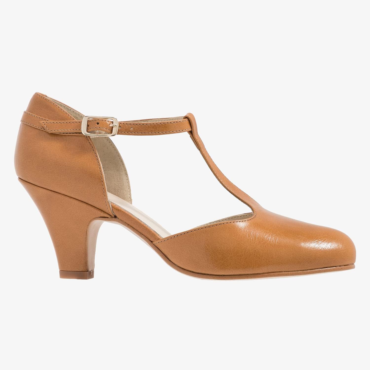 MOOMMO Women Elegant Kitten Heel Mary Jane Pumps Shoes Ankle T-Strap Round Closed Toe Cut-Out Dress Sandals Shoe Chunky Block Heels D-Orsay Suede Work Pump Fall fashion Office Wedding Spring 4-13 M US - Image 4