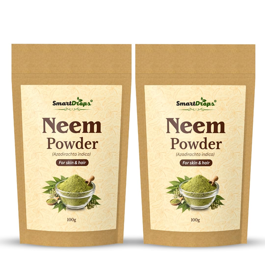 Neem Leaf Powder for Hair Cleansing and Scalp Refresh Hair Pack Blend for Pre Wash Hair Care | Neem Leaf Powder for Face Pack Blending Skin Cleansing Routine and DIY Facial Pack Preparation | 100g (Pack-2)-image-6