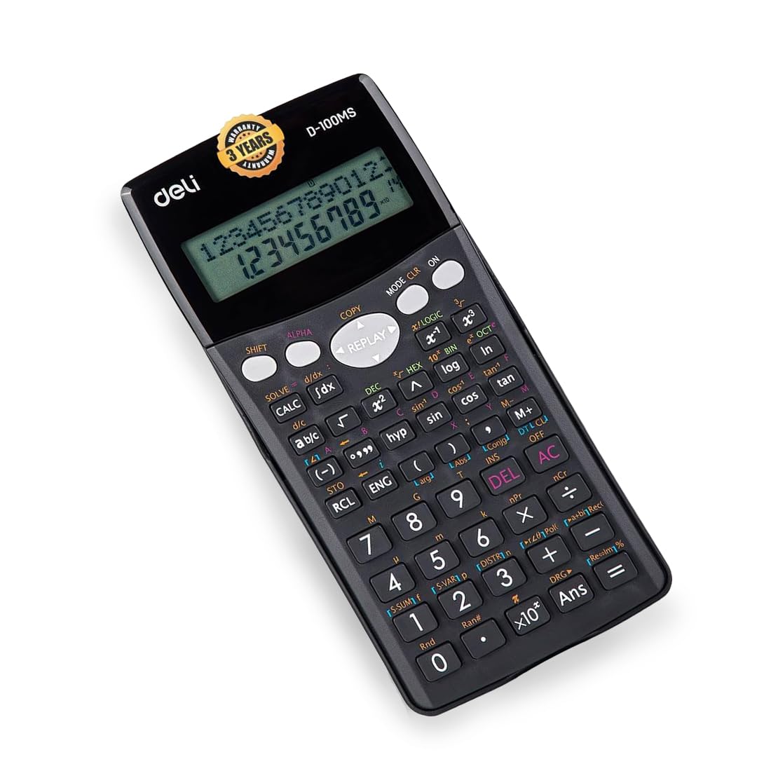 deli WD-100MS Scientific Calculator with 300 Functions | Fractional Arithmetic Function | 3 Years Warranty