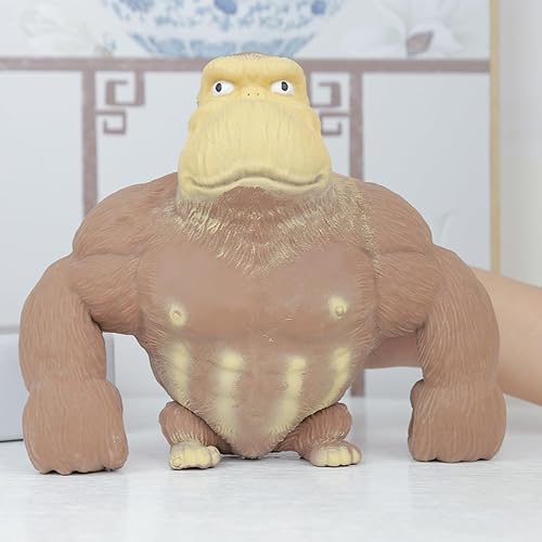 Figura de gorila elástica de mono gorila de látex suave y elástico, figura de acción de gorila elástica para niños y niñas