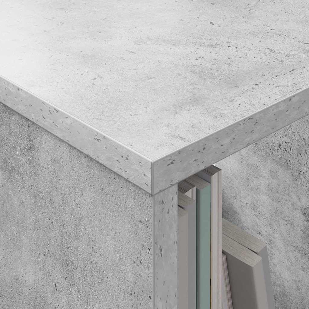 Panca Magazine Legno Ingenierie Grigio | Seduta max 110 kg, manutenzione panno umido, ideale per soggiorno ufficio, 2 pezzi