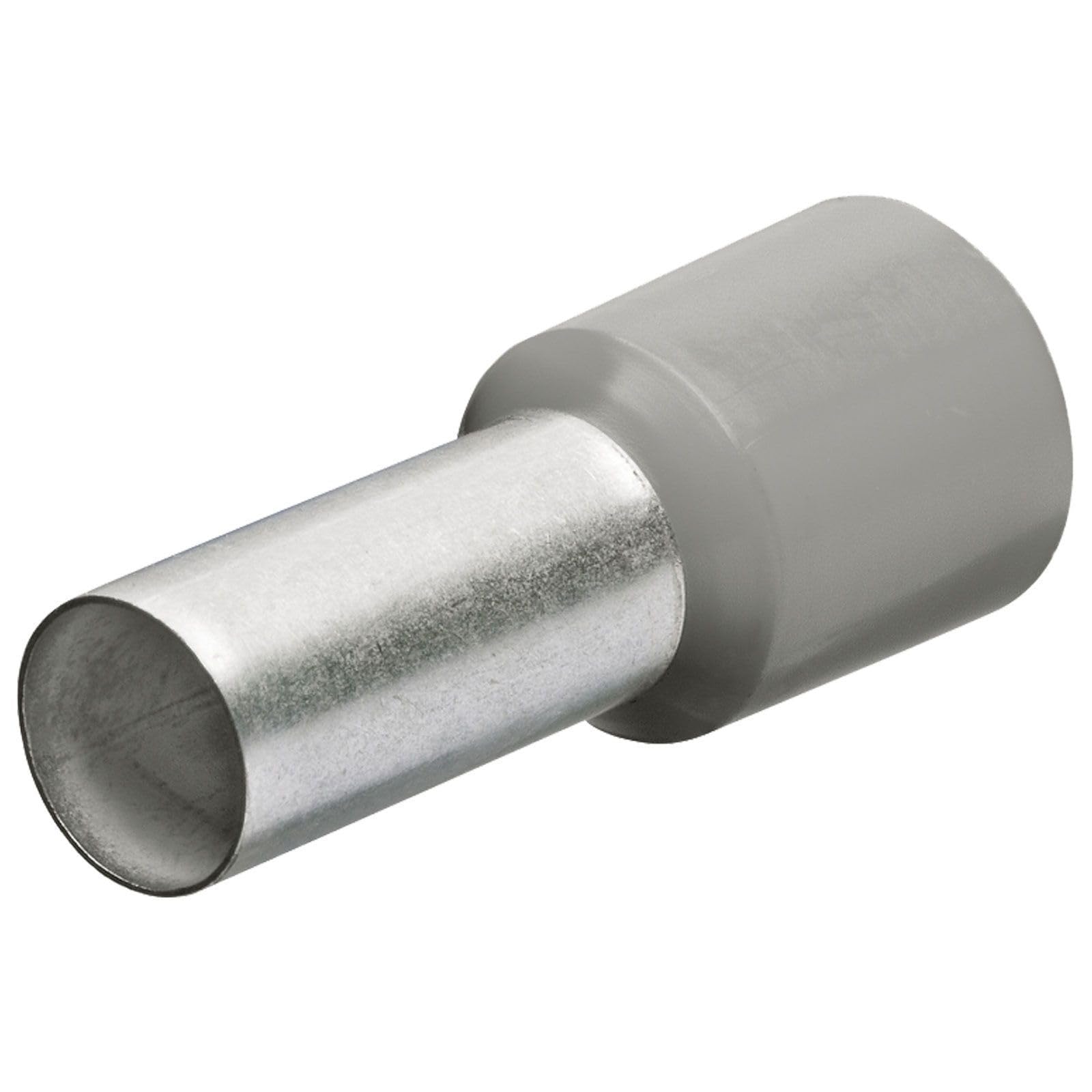 97 99 331 End Sleeves/Ferrules with Collar 14mm for 0, 75mm 200 Pcs. In Grey