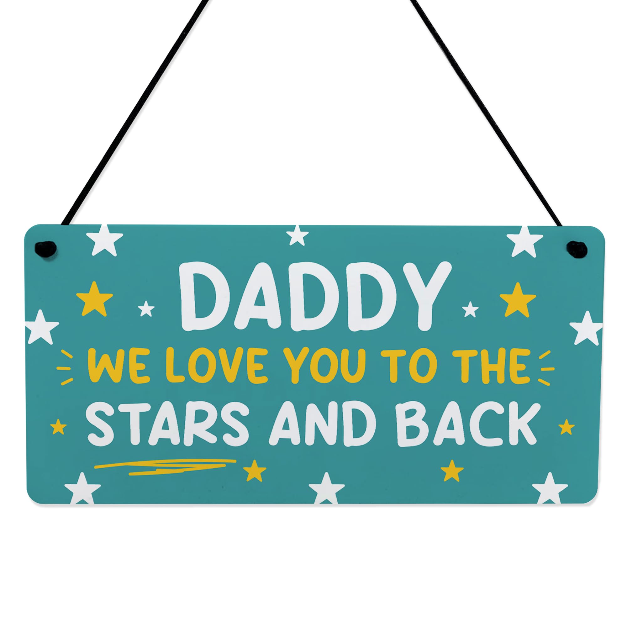 Red Ocean Daddy Gift For Birthday Fathers Day We Love You To The Stars And Back Plaque Daddy Gift From Daughter Son Thank You For Keepsake