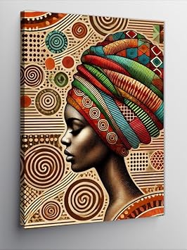 Kanvas Tablo Etnik Profil Kadın, 100 x 140