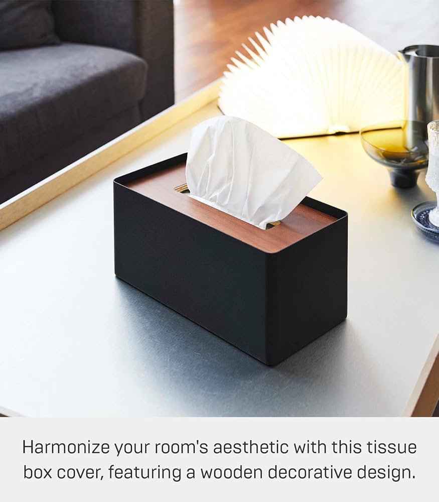 衛生日用品 STEEL TISSUE CASE Yamazaki Home Box Cover Lid | Steel | Tissue Case, One Size