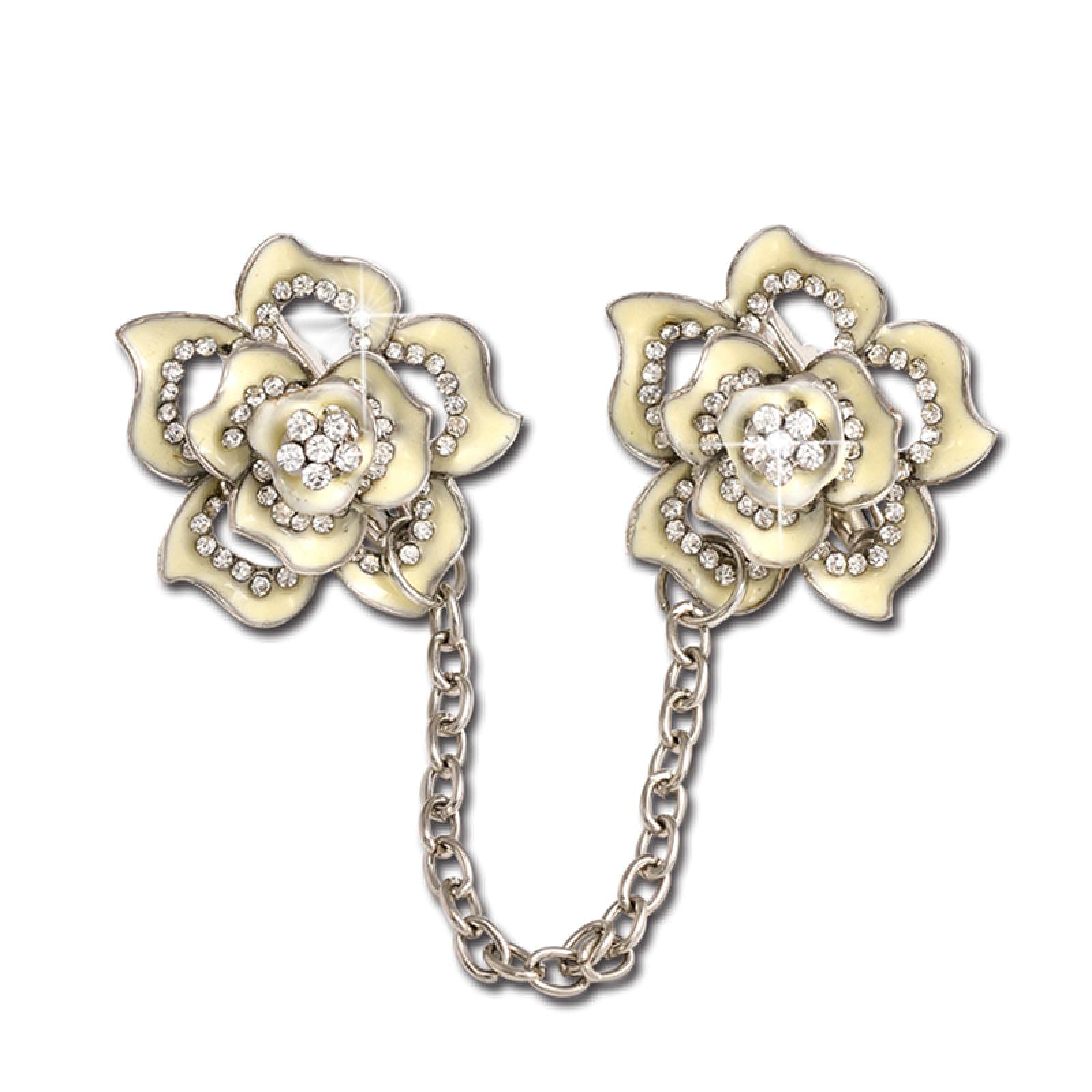 QDGERWGY Vintage Retro Crystal Flower Brooches Rhinestone for Women Wedding Crystal Broches Brosche Lapel Pins