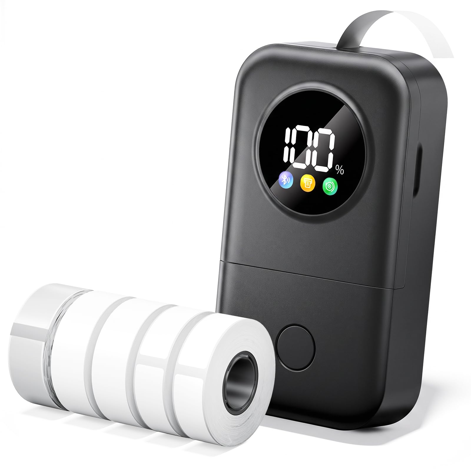 Phomemo Drukarka etykiet z 5 etykietami, 2026, ulepszona drukarka etykiet LED D30D, urządzenie do etykietowania Smart Screen Bluetooth, przenośne urządzenie do etykietowania, samoprzylepna drukarka