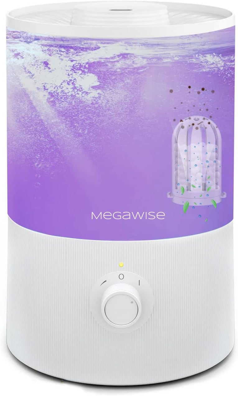 MegaWise Healthy TopRefill Cool Mist Humidifiers for Bedroom, 24dB