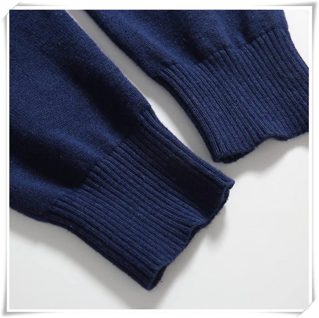 Inverno Uomini Casual Scollo A V Solido Mantenere Caldo Maglione Manica Lunga Maglioni, Bue, XL