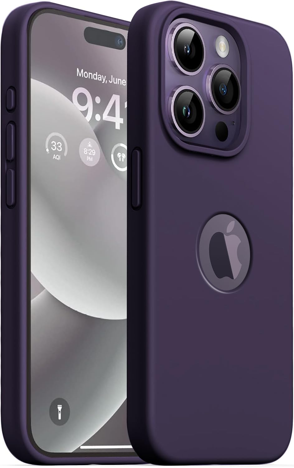 Elzzi ® Liquid Silicone Cover Compatible for iPhone 14 Pro Case (6.1 inches) 3 Layer Microfiber Lining Covers Phone Cases Full Body Protective Wireless Charging Shockproof Back Cover (Deep Purple) (B0BFLSXW7R) Amazon Price History, Amazon Price Tracker