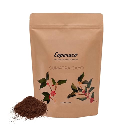 Miniatura 1 de Coperaco, Sumatra Gayo, café molido, tostado oscuro, tostado fresco, bajo en ácido, gourmet, artesanal, indonesia, sabor aromático audaz con aroma
