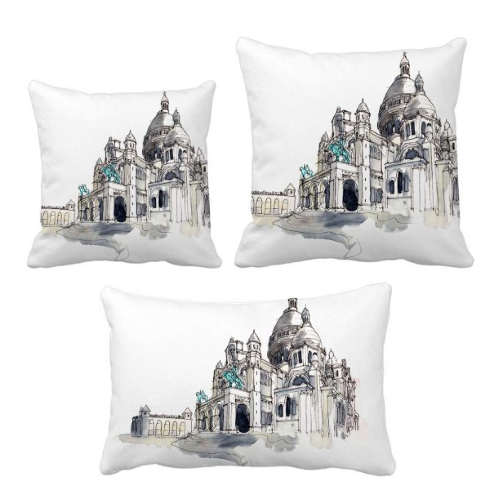 Housse de coussin Sacré-Cœur Paris avec insertion décoration canapé