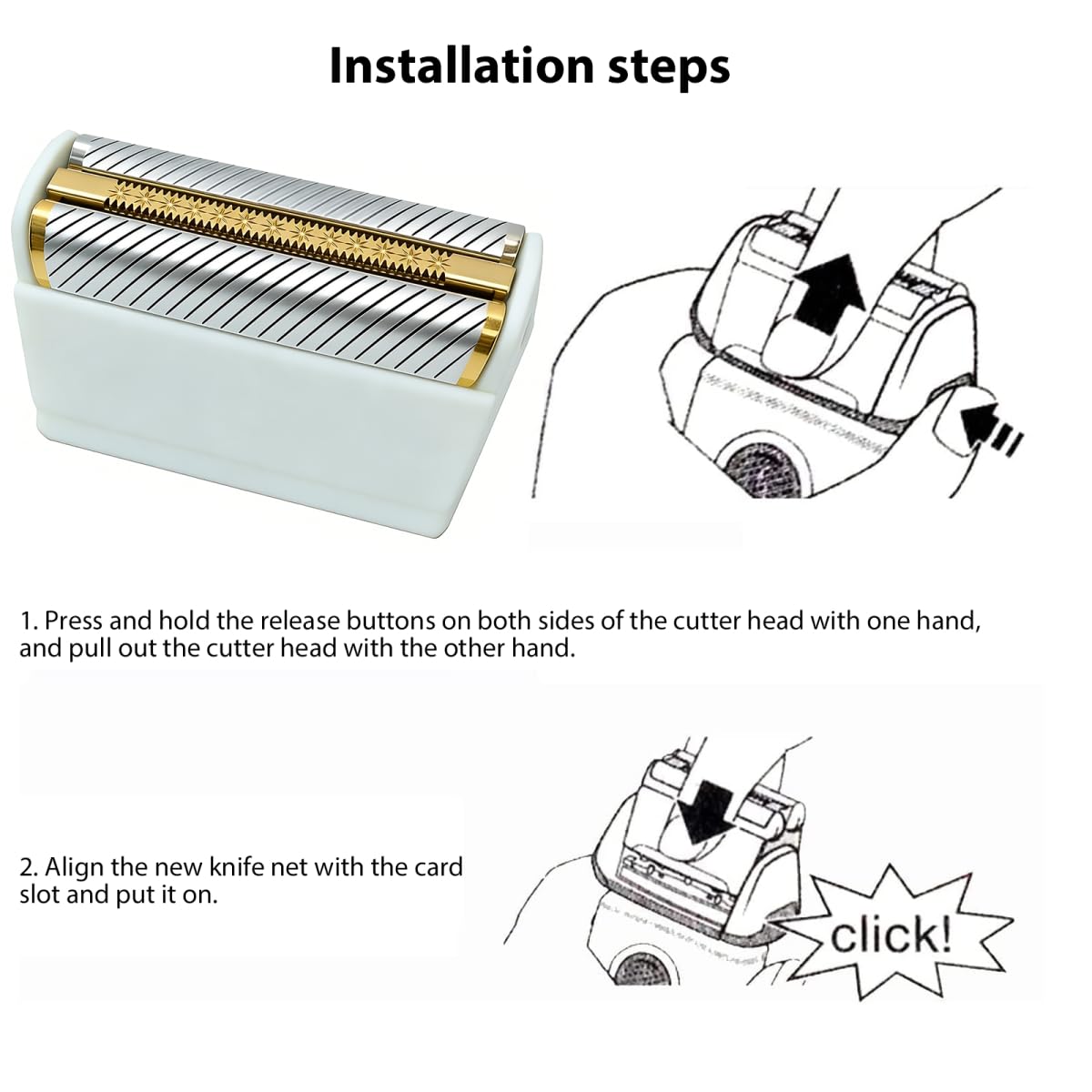 Upgraded 310 31B 5000/6000 Shaver Shear Head Cassette & Cutter w/Sealed Packaging for Br-aun Flex XP and 6000 Series: 6012, 6015, 6312, 6510, 6410, 6512, 6515