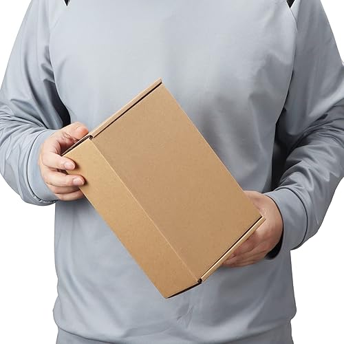 Miniatura 4 de PHAREGE - Paquete de 25 cajas de envío de 9 x 6 x 3 pulgadas, cajas de cartón marrón con tapas para envolver regalos de mujeres y hombres, cajas de