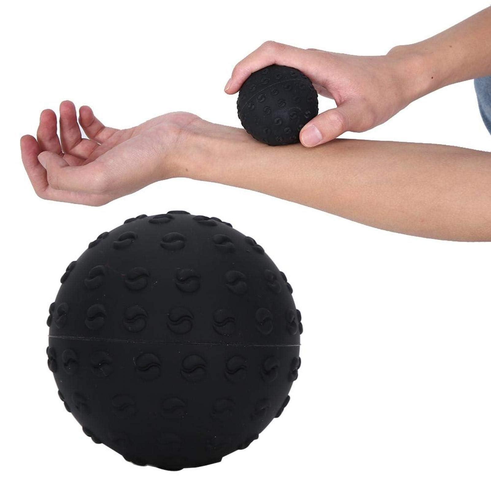 ELECDON Silicone Massage Lacrosse Balls, Fascia Therapy Ball for Sore Muscles, Shoulders, Neck, Back, Foot, Body, Deep Tissue, Trigger Point, Muscle Knots, Yoga and Myofascial Release (Black)