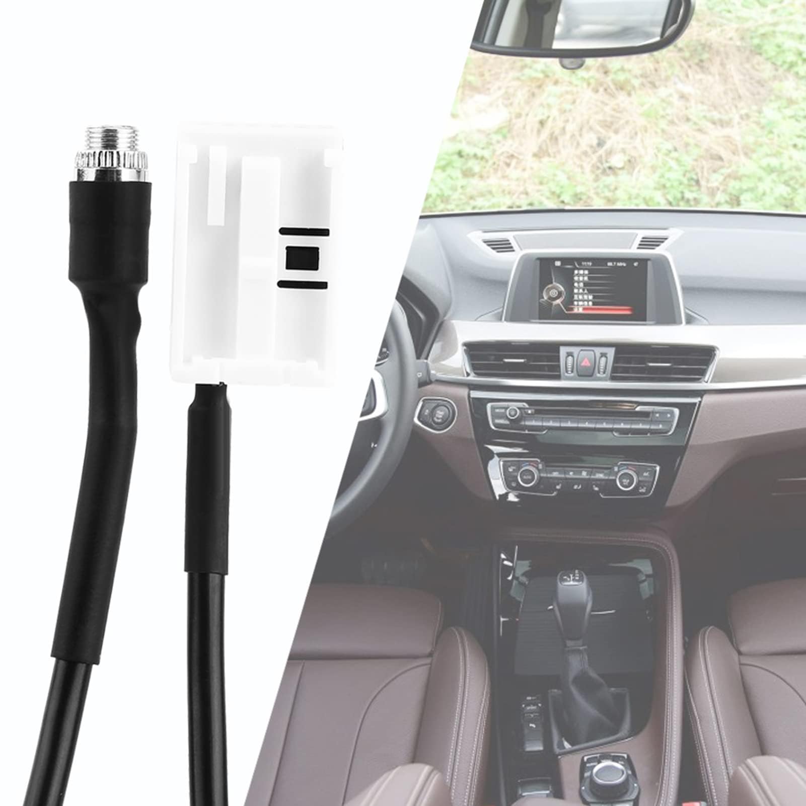 Kabel adaptera AUX, interfejs pomocniczy Adapter wejściowy USB AUX 12-pinowy zestaw pomocniczego wejścia o AUX Kabel adaptera dla E60 E61 E63 E64