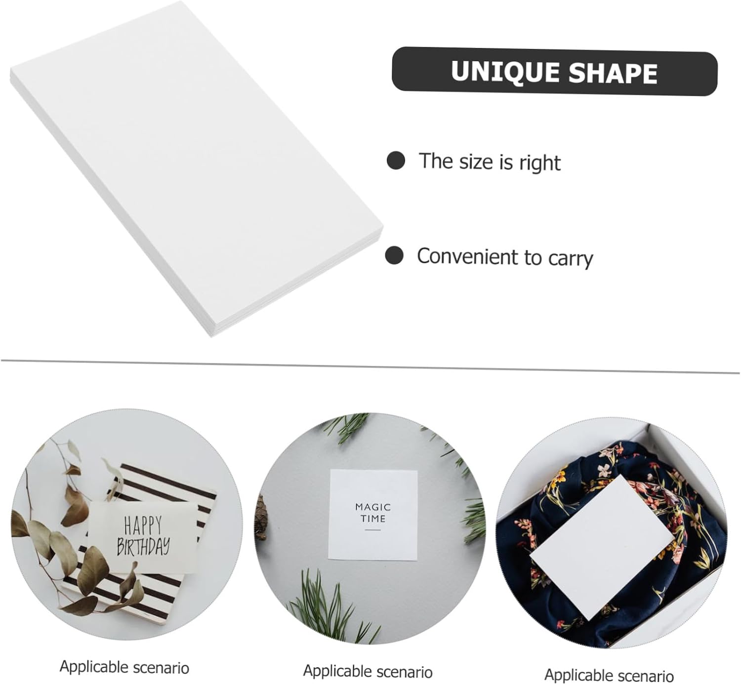 NUOBESTY 240pcs Double-sided Blank Cards for Graffiti Hand-painted Projects Convenient Note-taking for Messages Vocabulary and Daily Reminders