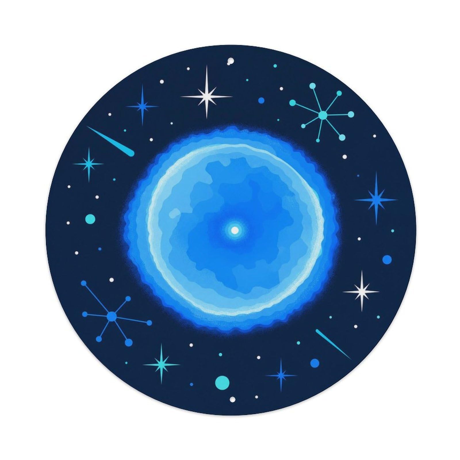 Cosmos Celestial NGC 7662 Blue Orb Nebula Astral Metal Tin Sign