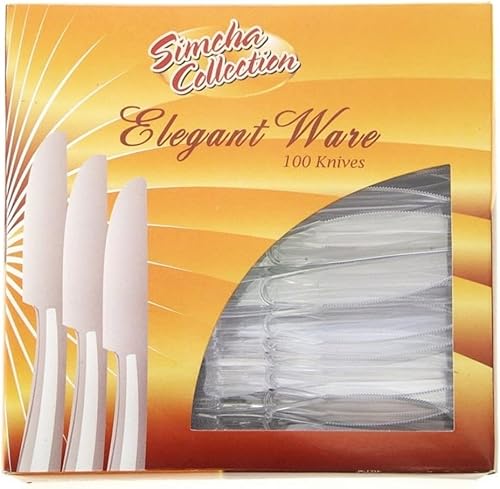 Miniatura 2 de Blue Sky Cuchillos de plástico desechables transparentes  Caja King de 100 unidades  Transparente, resistente y reutilizable para fiestas, eventos y