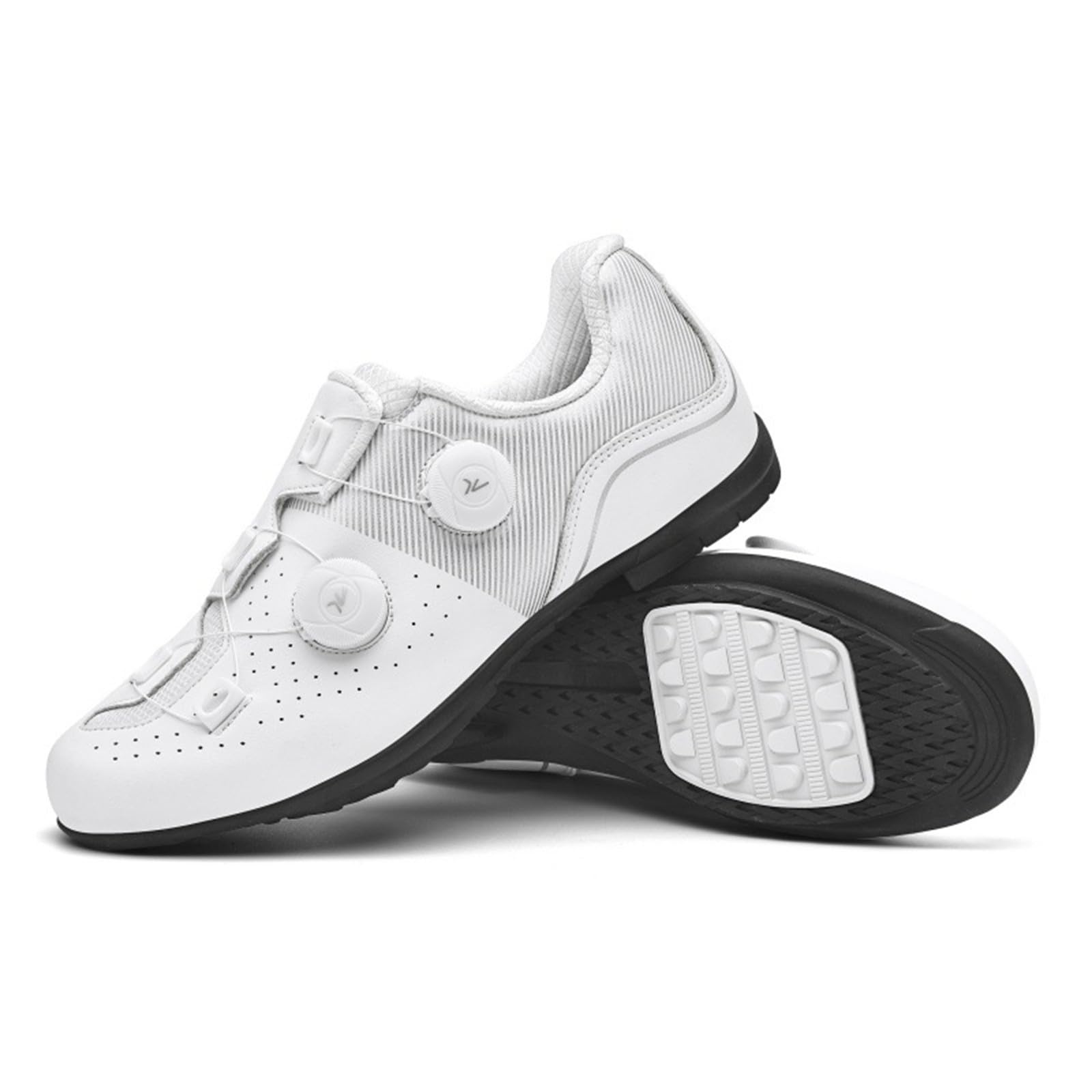 Hixingo Zapatilla de Ciclismo Hombre MTB Mujere Zapatos Bicicleta de Carretera Montaña Exterior con Suela de Goma, Double verrouillage, Unisex Autopista Zapatillas de Ciclismo