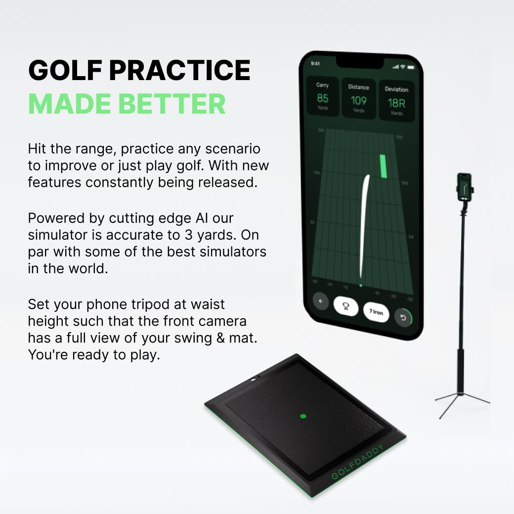 Amazon.co.jp: Golf Daddy ゴルフシミュレーター - どこでも練習できる 
